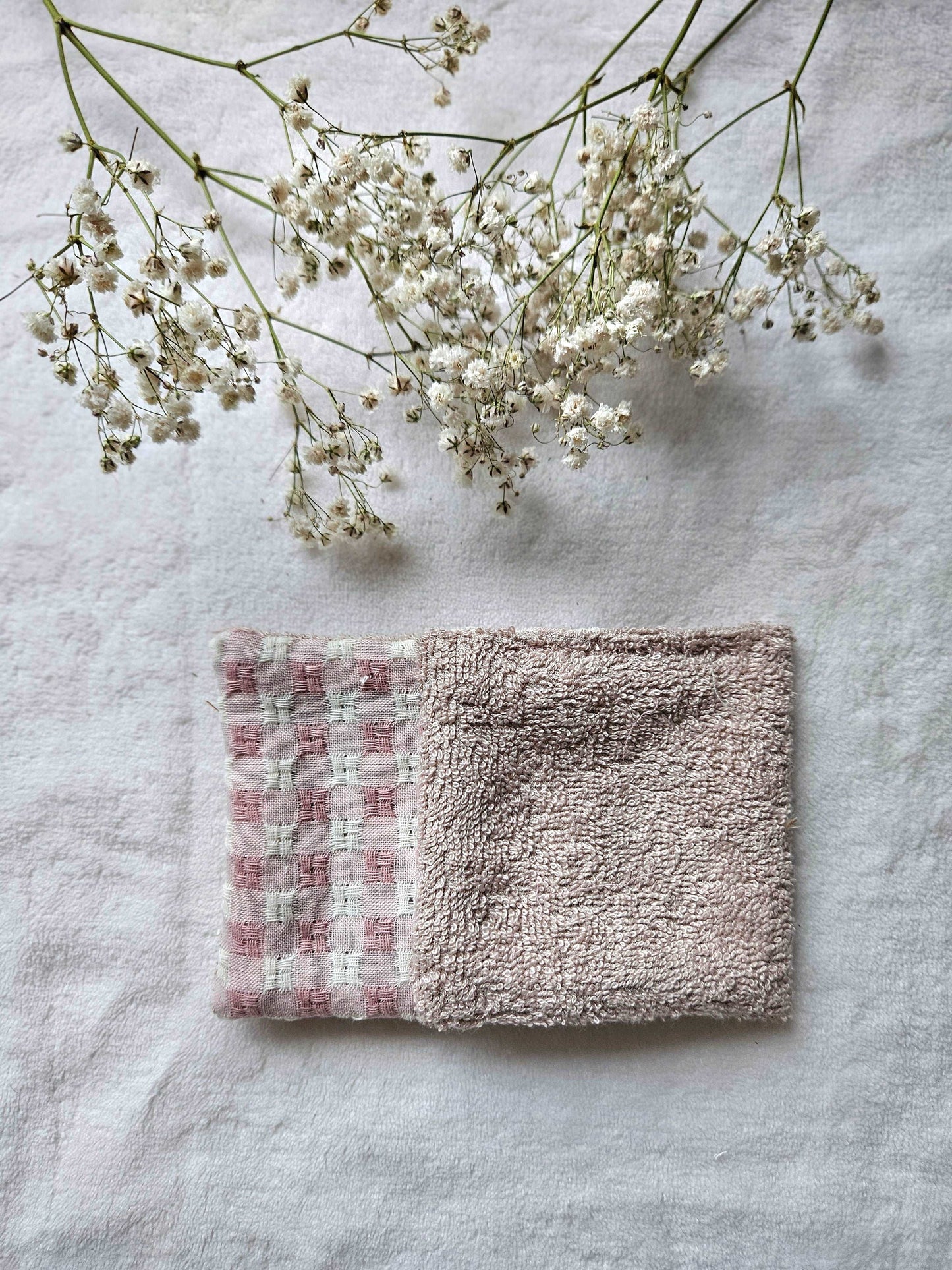 Cotons réutilisables pour maman et bébé - Rose - Lot de 7 - Les Trésors de Gaby