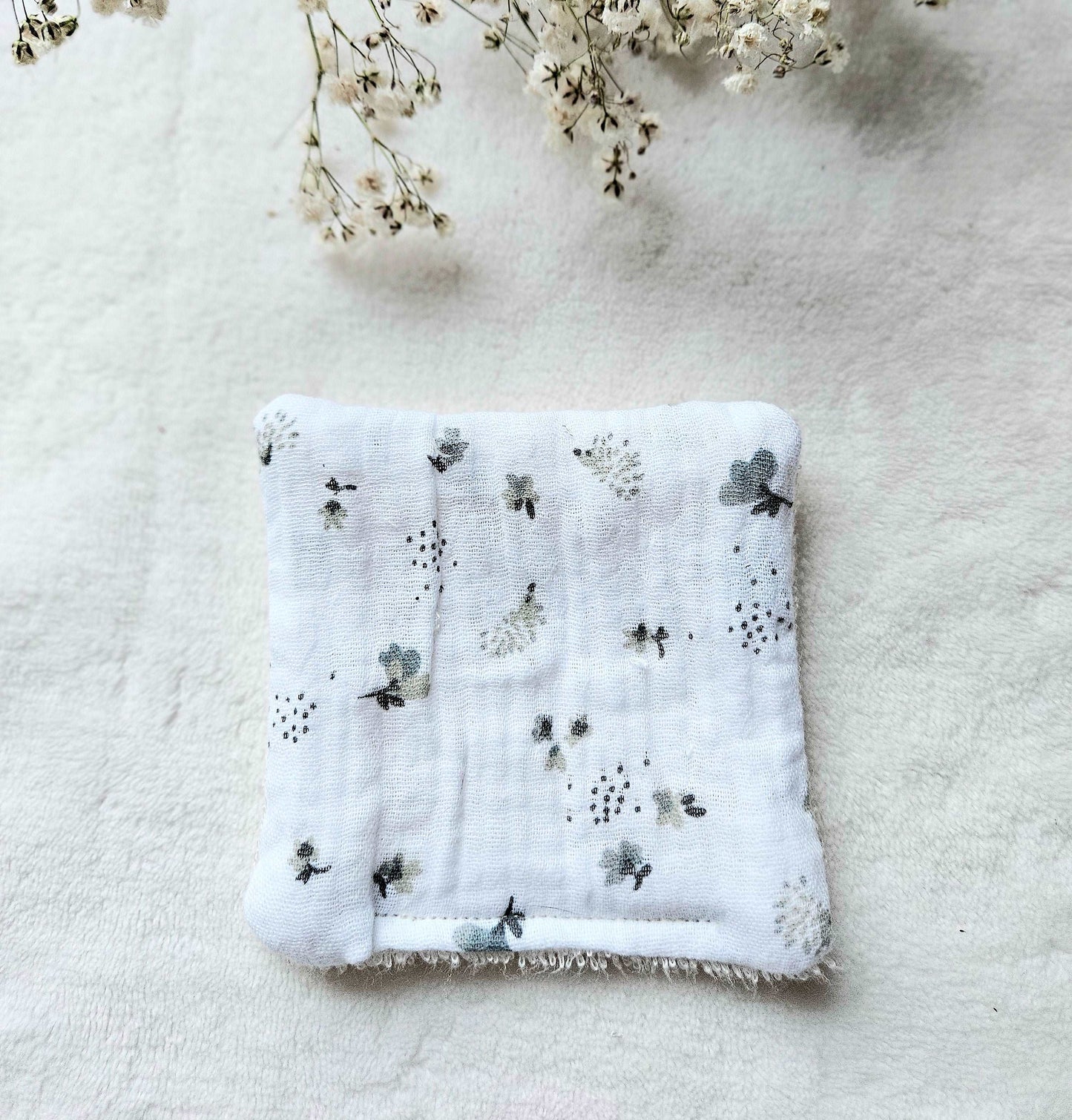 Cotons réutilisables pour maman et bébé - Bleu - Lot de 7 - Les Trésors de Gaby