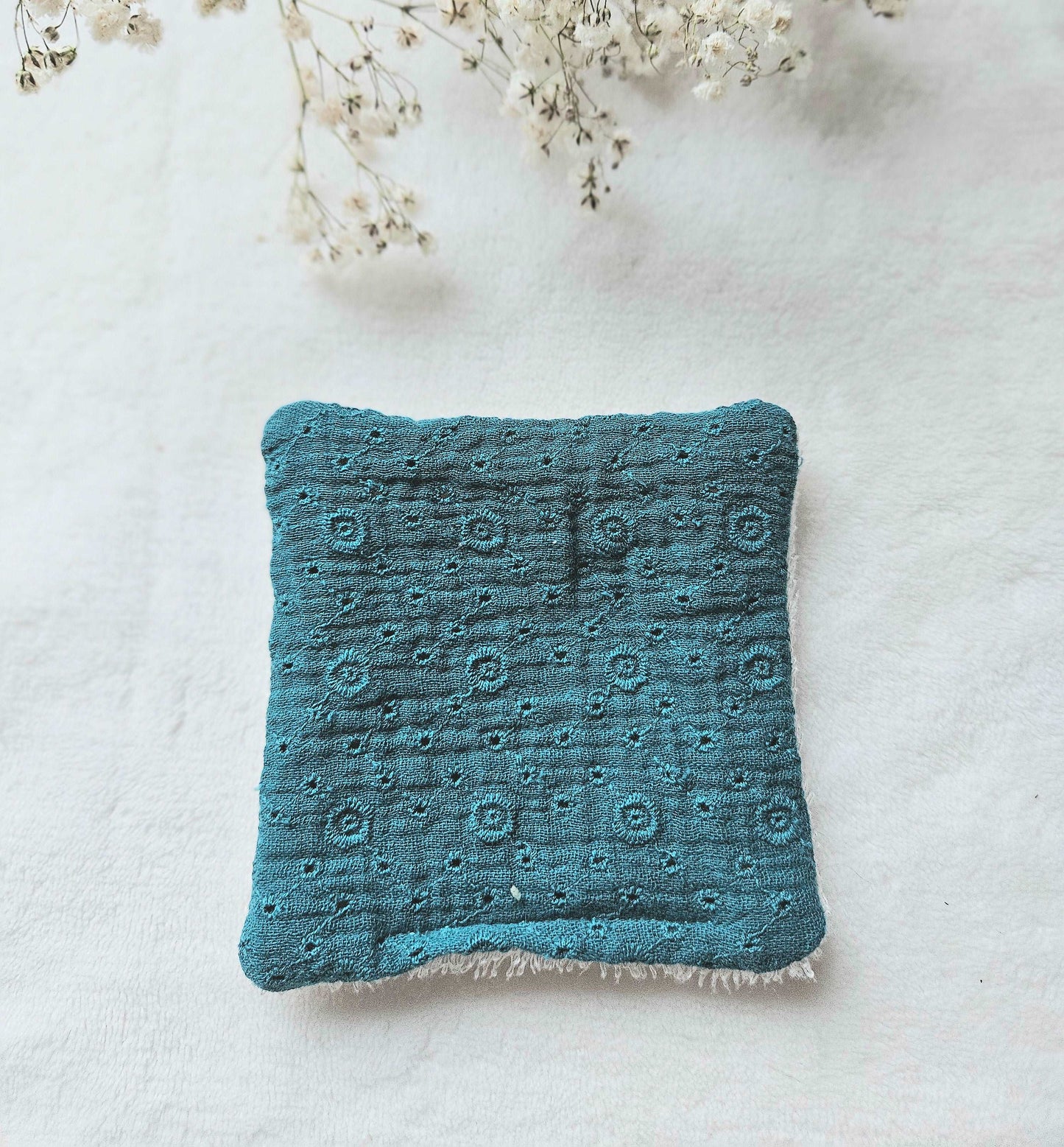 Cotons réutilisables pour maman et bébé - Bleu - Lot de 7 - Les Trésors de Gaby