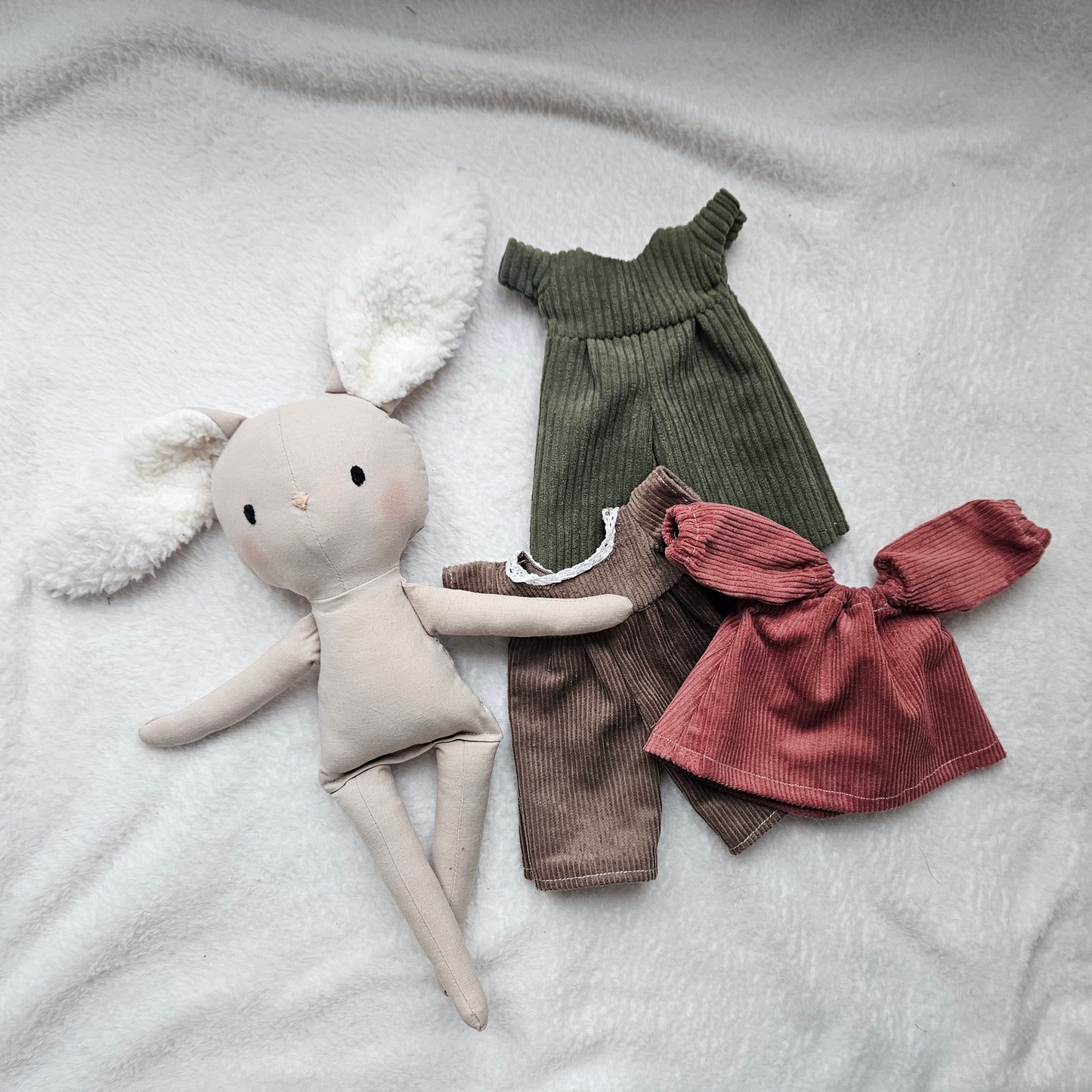 Doudou Lapin GABY - Fait Main - Personnalisable