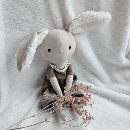 Doudou Lapin GABY - Fait Main - Personnalisable