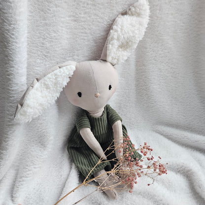 Doudou Lapin GABY - Fait Main - Personnalisable