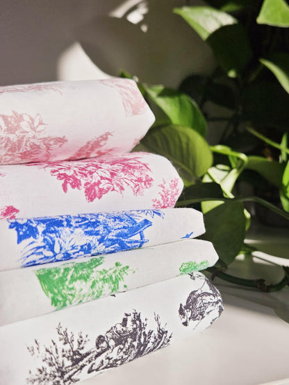 Trousse de toilette et soins Morgann - Toile de Jouy - Personnalisable