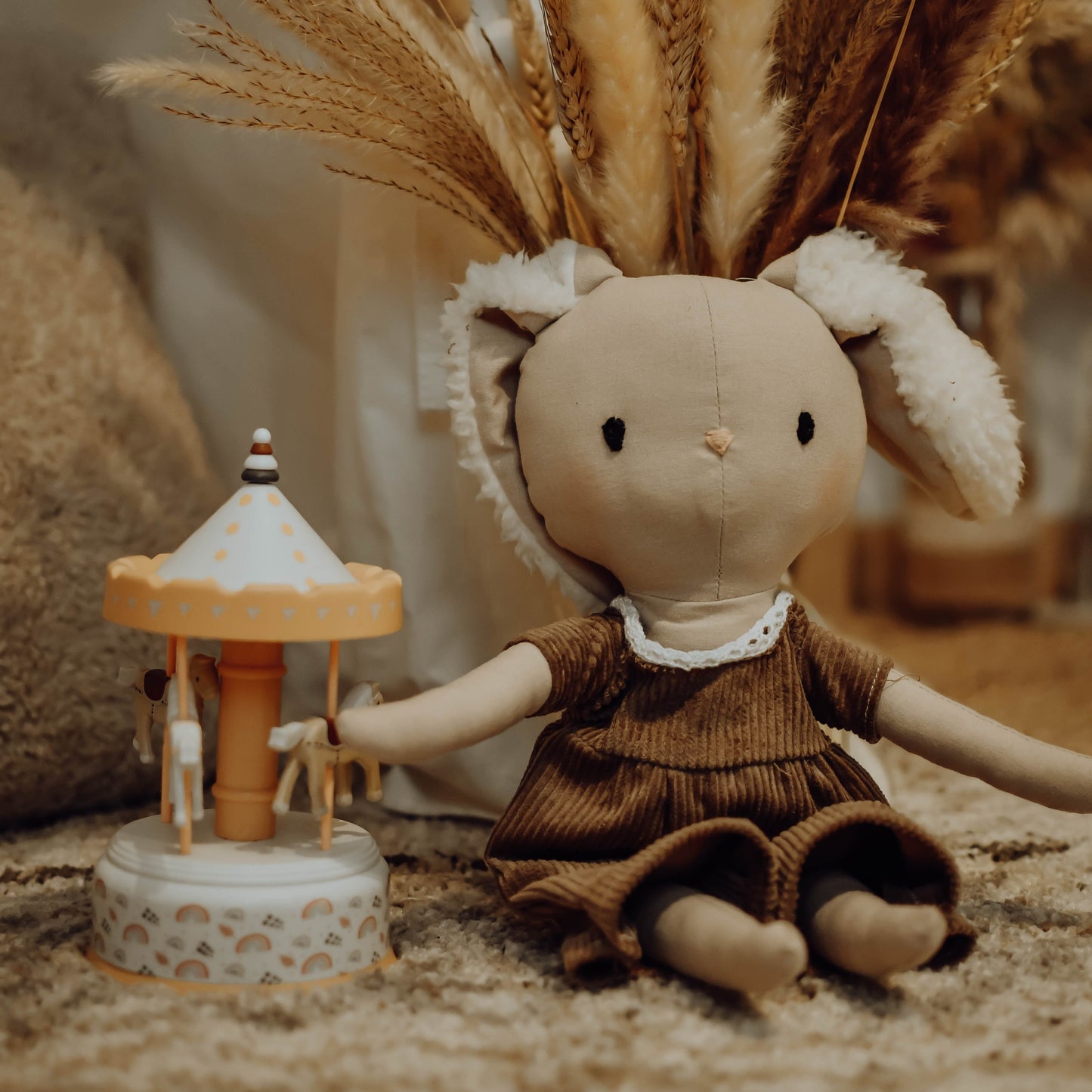 Doudou Lapin GABY - Fait Main - Personnalisable