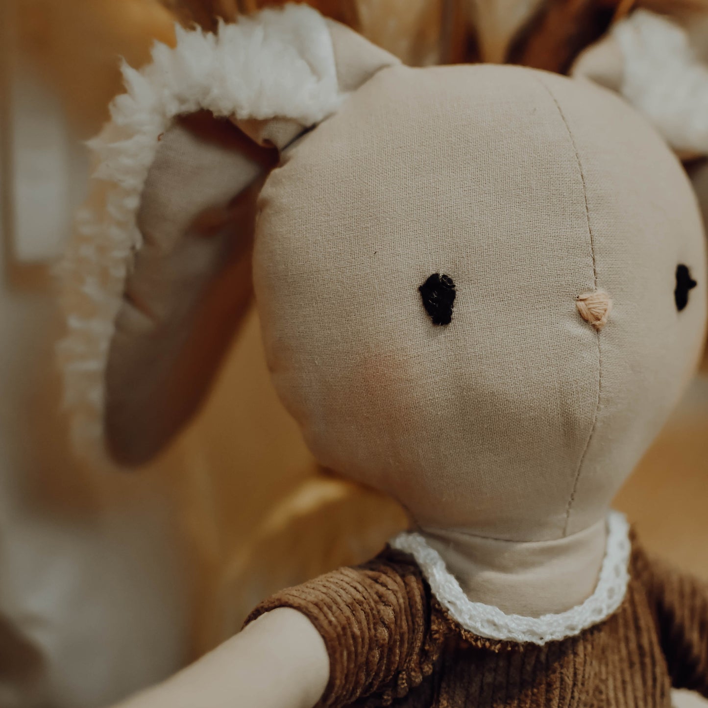 Doudou Lapin GABY - Fait Main - Personnalisable