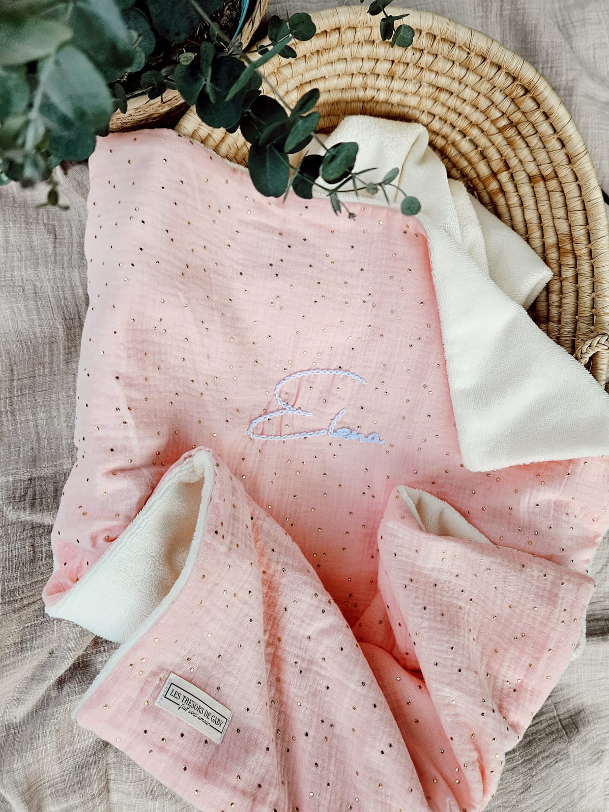 Couverture Personnalisable Malia Printemps/Été - Double Gaze de Coton Etoilé