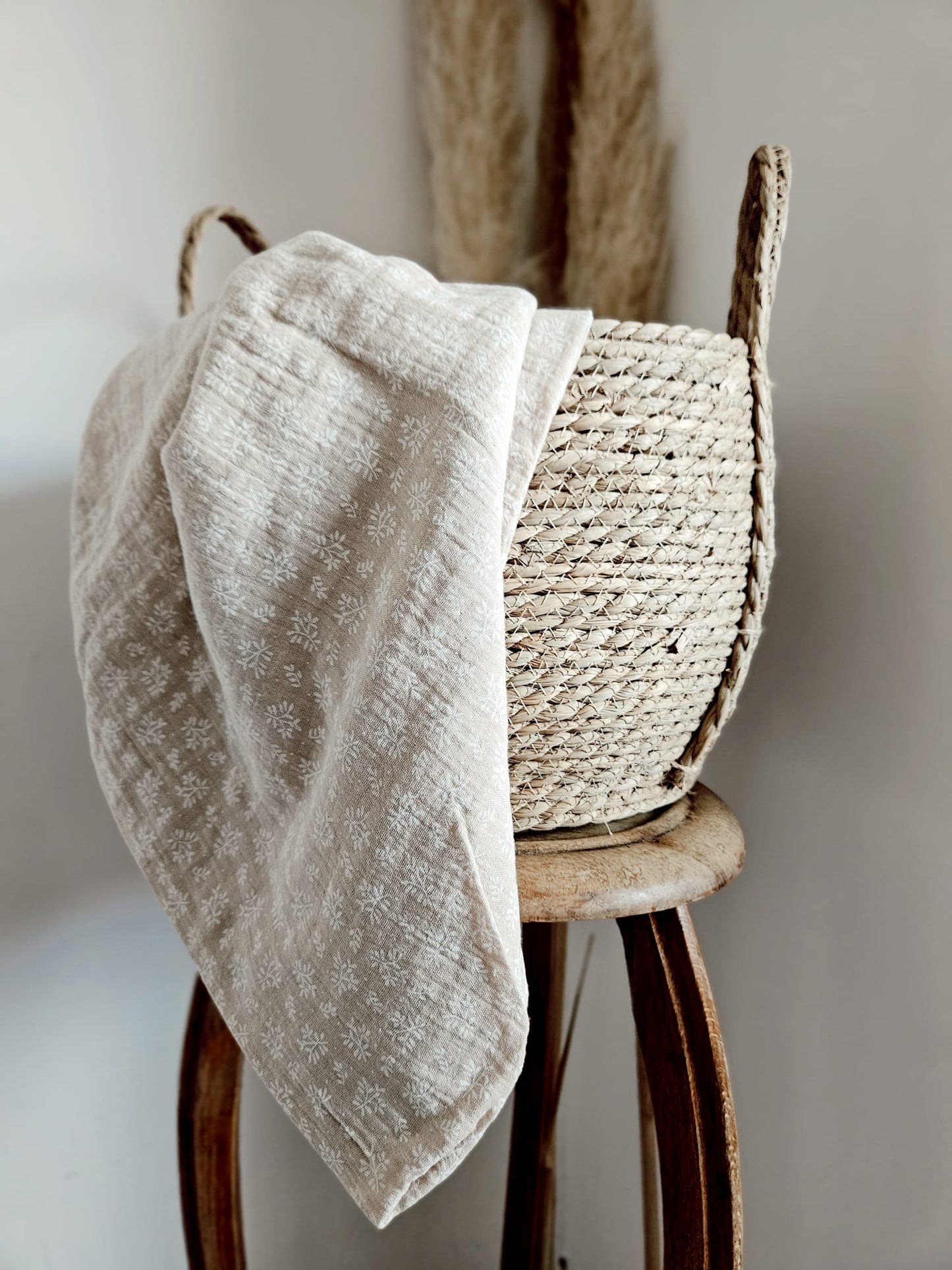 Couverture Personnalisable Jeanne - Double Gaze de Coton Florale