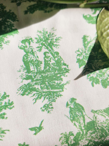Trousse de toilette et soins Morgann - Toile de Jouy - Personnalisable