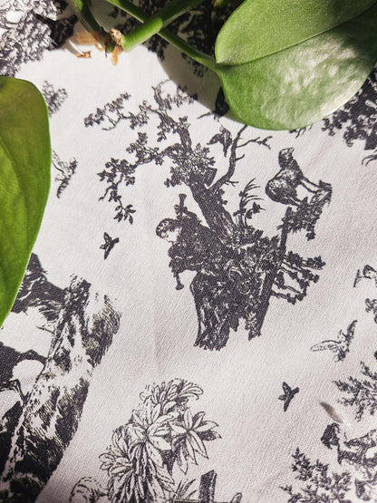 Trousse de toilette et soins Morgann - Toile de Jouy - Personnalisable