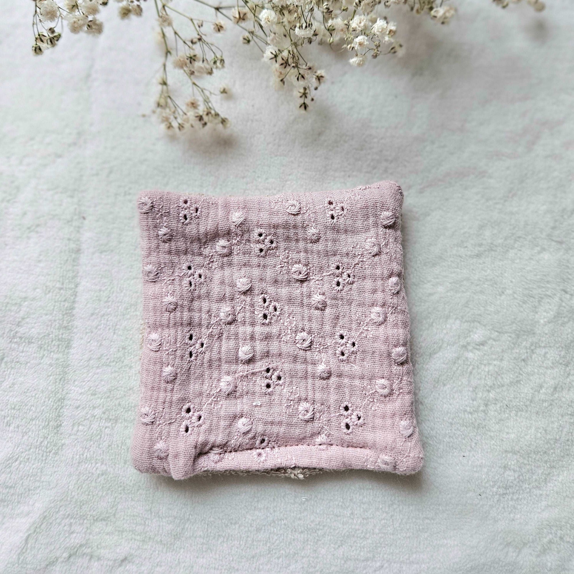 Cotons réutilisables pour maman et bébé - Rose - Lot de 7 - Les Trésors de Gaby