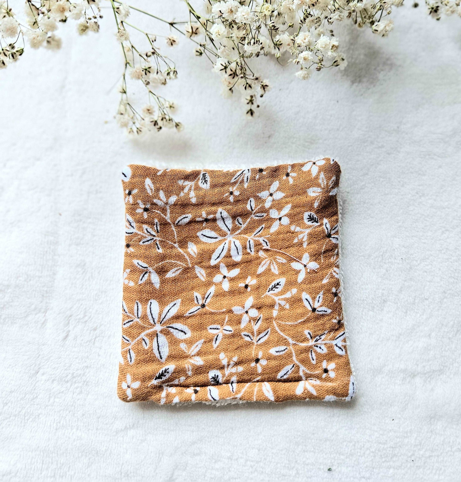 Cotons réutilisables pour maman et bébé - Terracotta - Lot de 7 - Les Trésors de Gaby