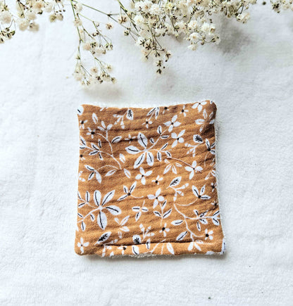 Cotons réutilisables pour maman et bébé - Terracotta - Lot de 7 - Les Trésors de Gaby