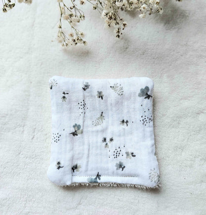 Cotons réutilisables pour maman et bébé - Bleu - Lot de 7 - Les Trésors de Gaby