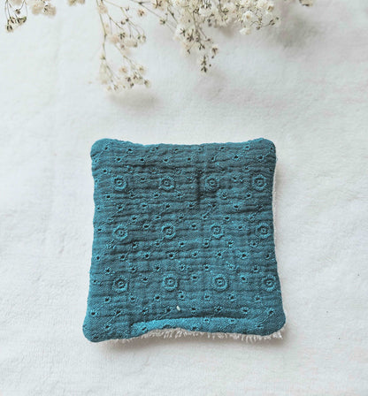 Cotons réutilisables pour maman et bébé - Bleu - Lot de 7 - Les Trésors de Gaby