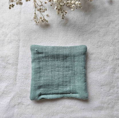 Cotons réutilisables pour maman et bébé - Vert Sauge - Lot de 7 - Les Trésors de Gaby